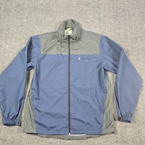 Frogg Toggs Jacket Mens Small Medium Blue Gray Full Zip Hooded River Toadz‎ Pack
